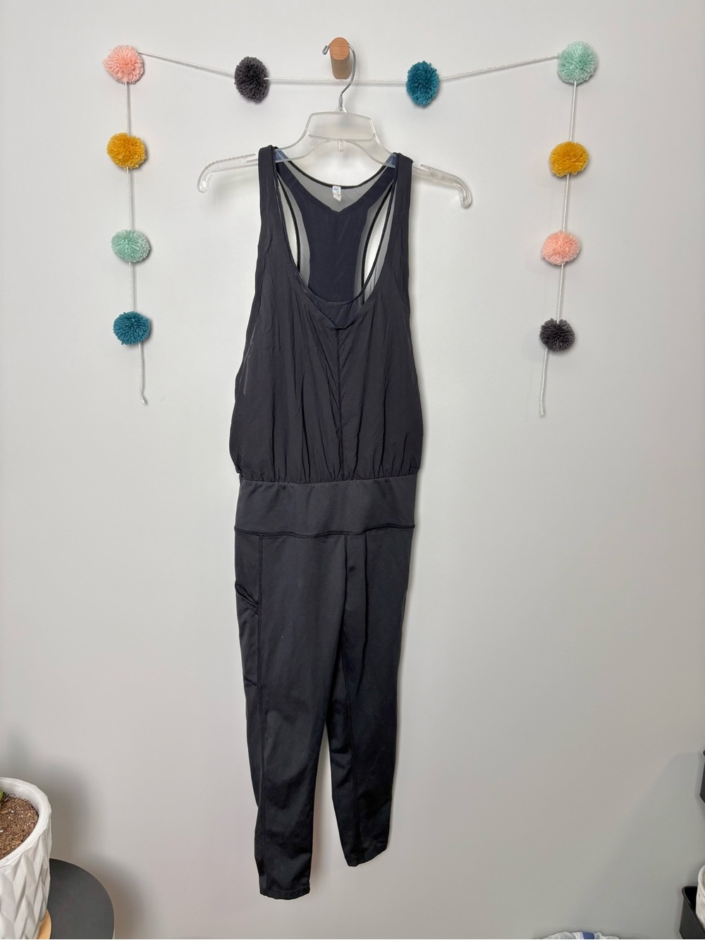 Free People Movement Good Karma Black One Piece Jumpsuit